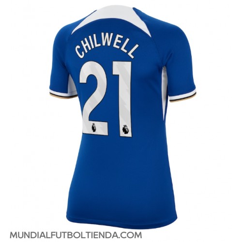 Camiseta Chelsea Ben Chilwell #21 Primera Equipación Replica 2023-24 para mujer mangas cortas